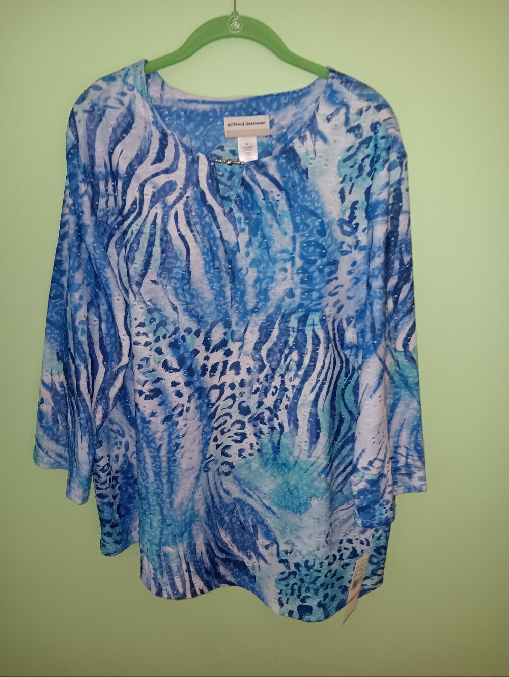 Nwt Alfred Dunner Women's 3/4 Sleeve Pullover Top - Picture 10 of 10